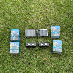 ILUMINACION SOLAR 4 LED PARED